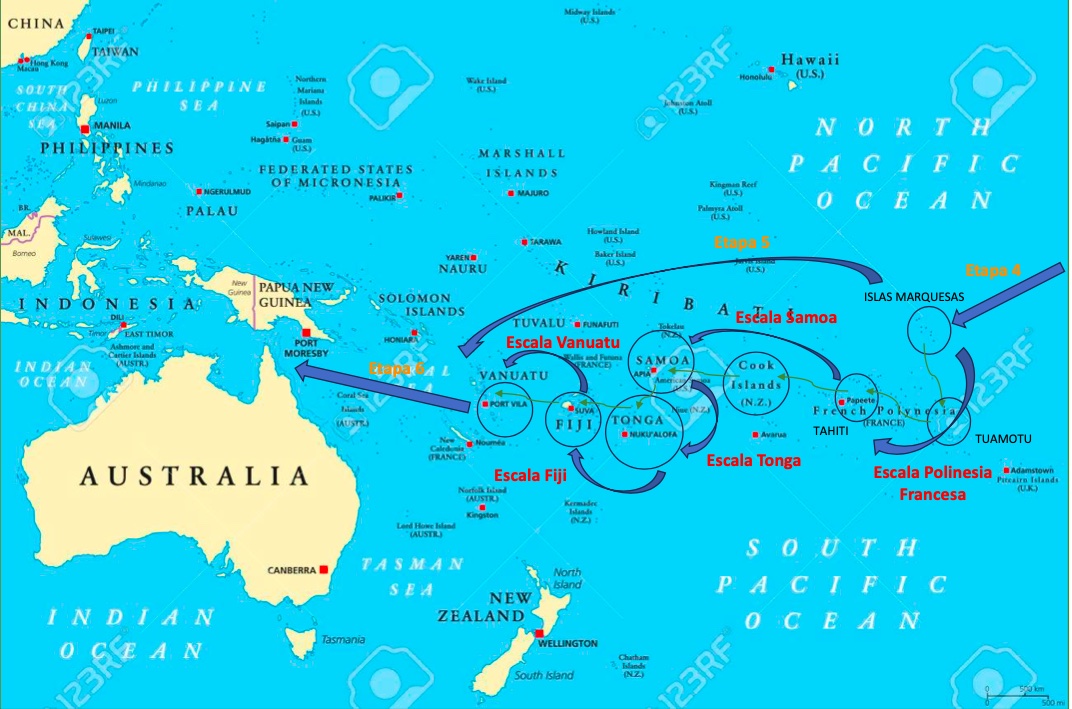 Escalas de la Polinesia